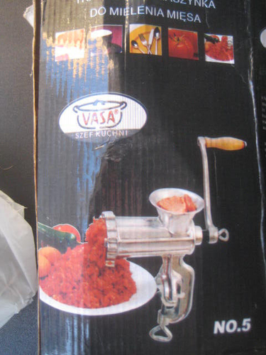 New VASA Model NO. 5 Metal Meat Grinder Manual Wood Hand Crank Tabletop Model - Picture 2 of 10