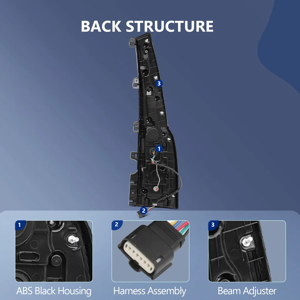 For GMC Yukon Yukon XL 2015-2020 Tail Lights Pair Brake Turn Lamps Rear Set — 第 3/4 张图片