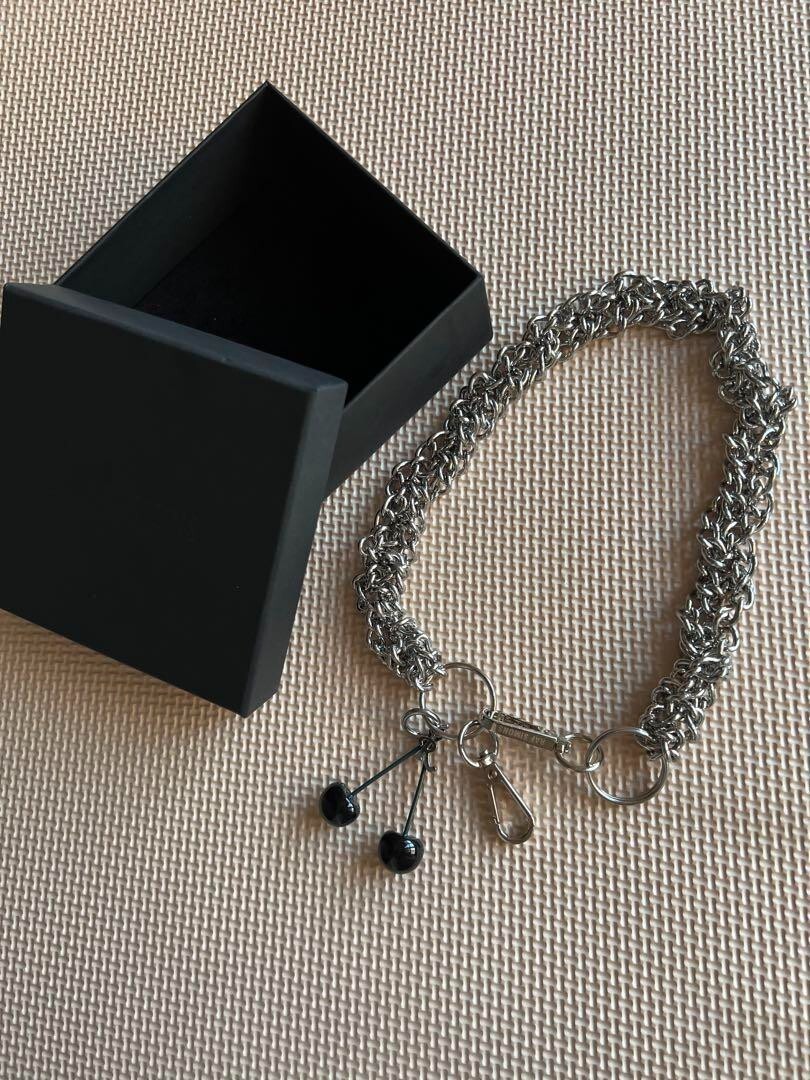 もみ RAF SIMONS ウォレットチェーン シルバー Raf Simons Wallet Chain Silver 23.6in Used Rare Accessory