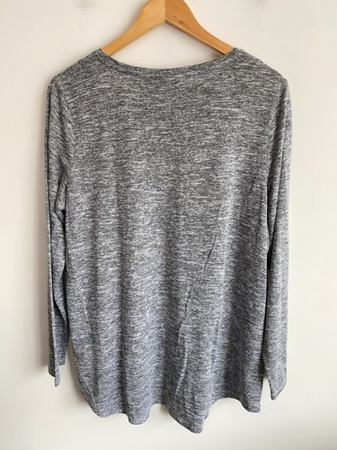 Sussan Jumper Womens XL Grey Long Sleeve Round Neck Pullover Comfy Flowy - Picture 5 of 10