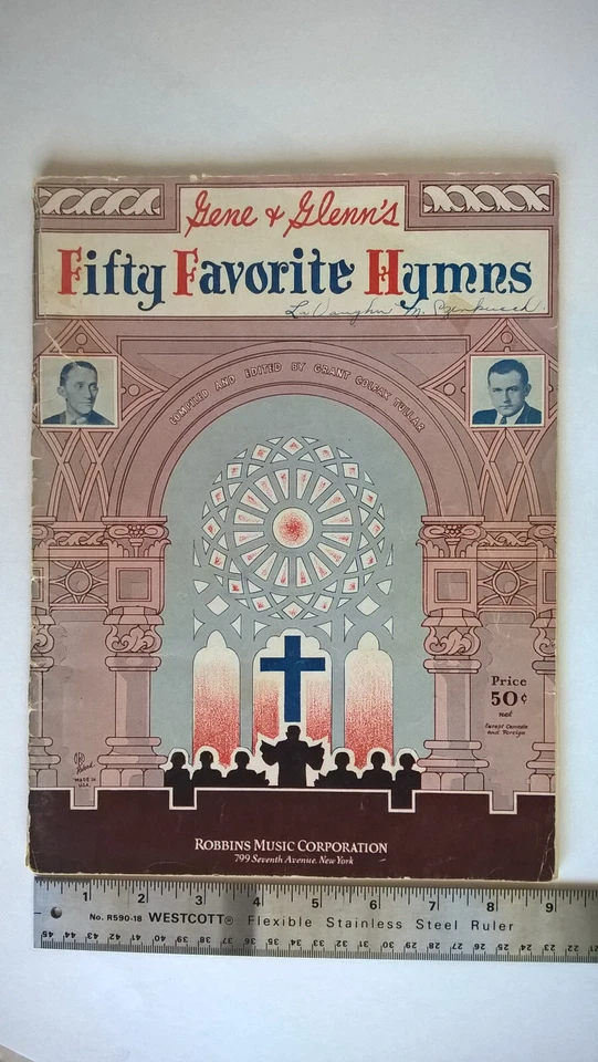 Gene & Glenns Fifty Favorite Hymns Songbook 1933 American Religious Church Music - Image 3 of 4