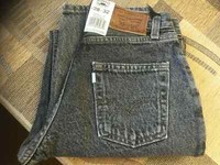 Levis 551 grey  denim jeans W 26 L 31 Vintage boyfriend