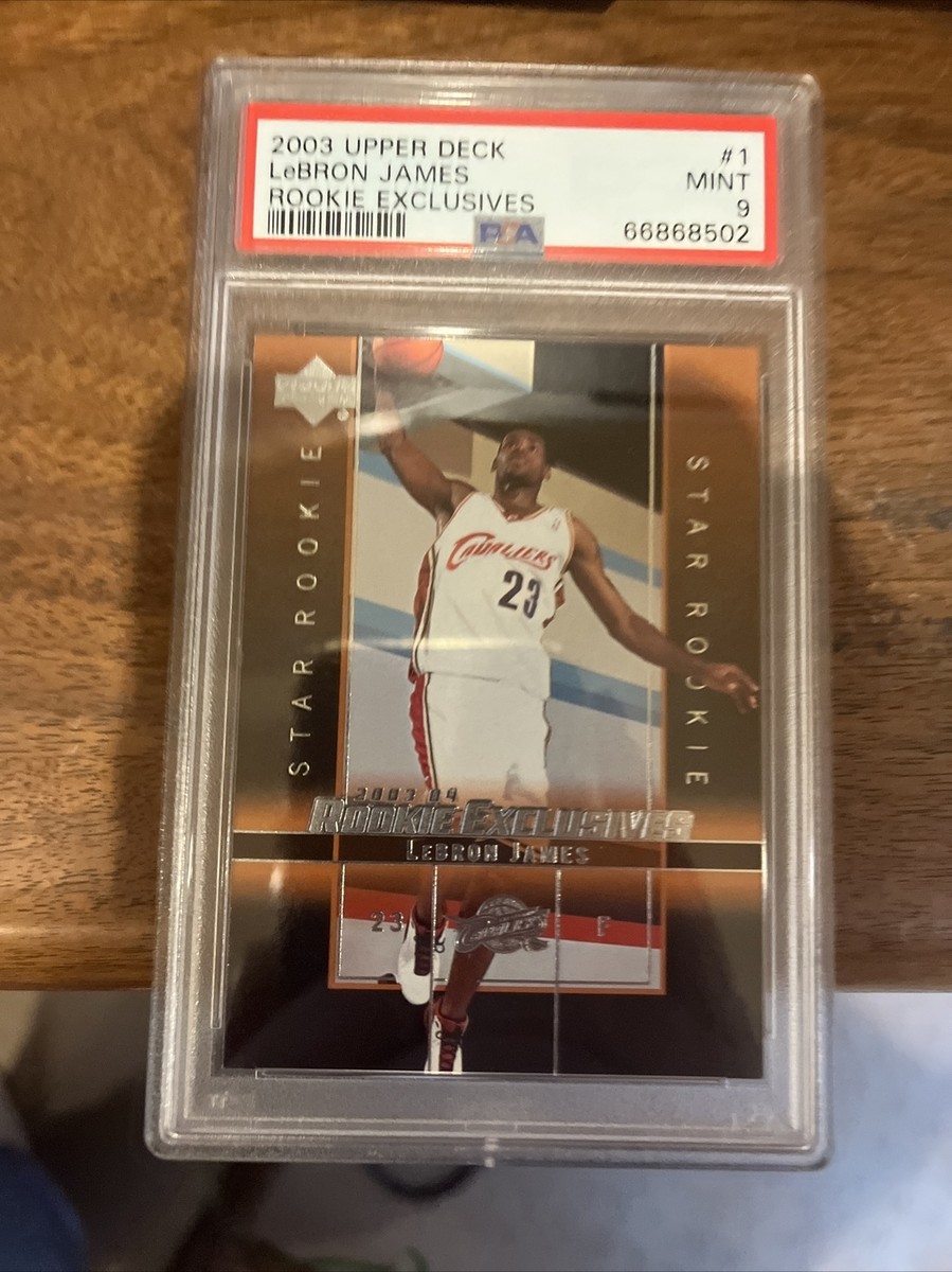 2003 Upper Deck Lebron James RC Rookie Exclusives PSA 9 Near Mint