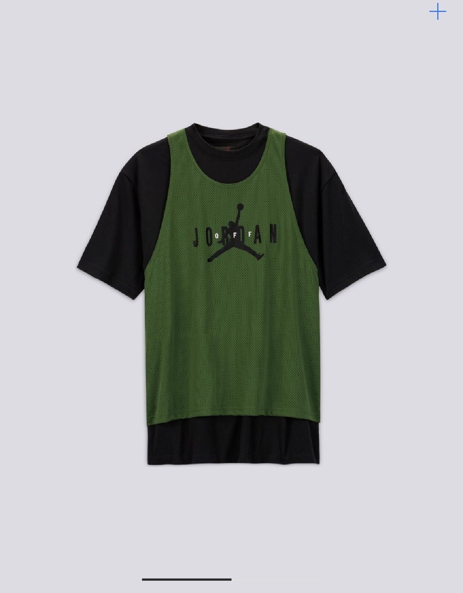 Tシャツ・カットソー Jordan x Off-White S/S Top Forest Green Black - Asia 2021 Jordan x Off-White Short-Sleeve Top Forest Green/Black