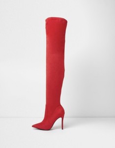 thigh red boots