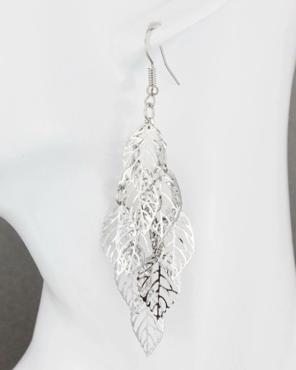 Filigree leaf earrings shop