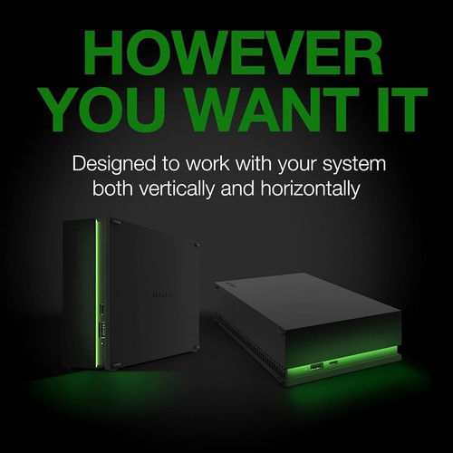 Seagate Xbox Game Drive Hub Portable External Hard Disk Drive, 8TB Black RGB LED - Picture 7 of 8