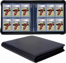 60 Pockets Graded Card Binder, Toploading PSA Slab Holder Album, PU Leather Card