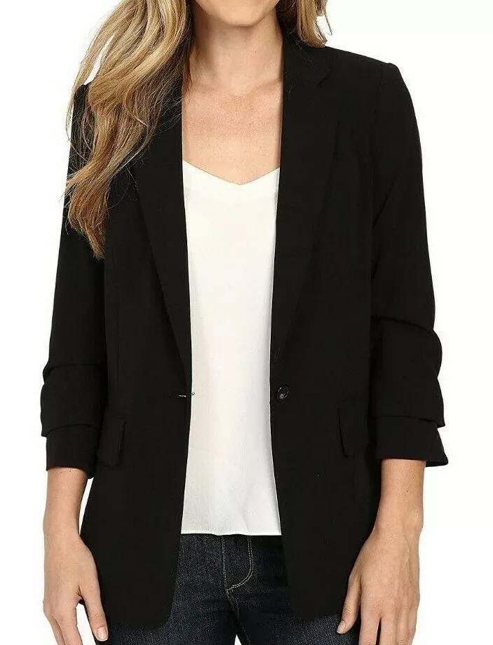 Michael kors women's black blazer deals