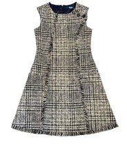 Eva Franco Anthropologie Wool Blend A-Lined Raw Hem Sleeveless Fully Lined Dress
