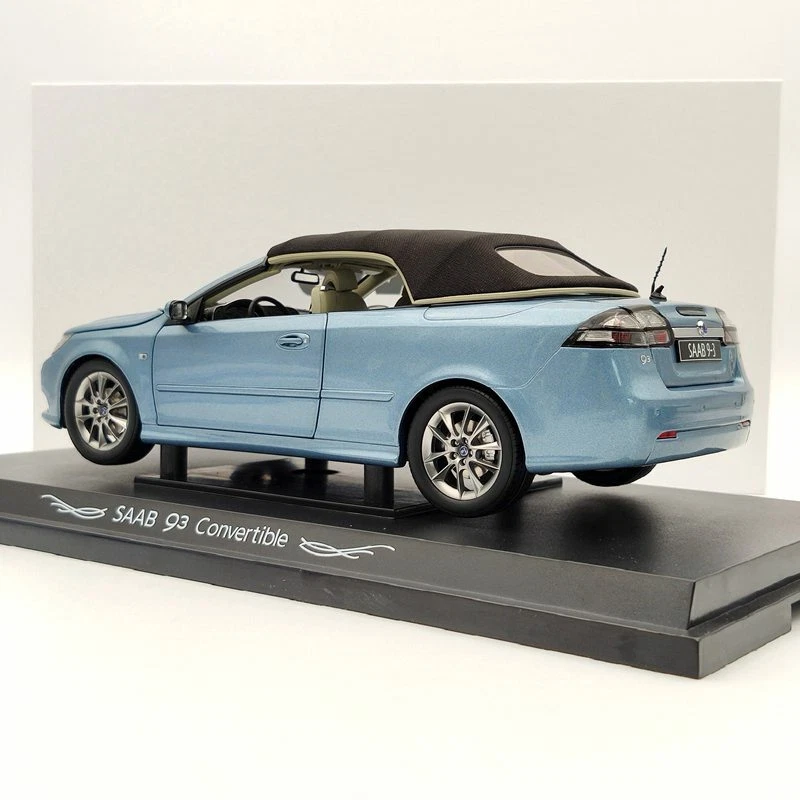 Original 1:18 SAAB 93 9-3 Convertible Sport Car Diecast Models White/Blue - Image 4 of 4