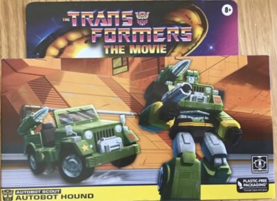 Transformers The Movie AUTOBOT HOUND NEW RETRO G-1 Reissue Box Is Very Beat Up!!