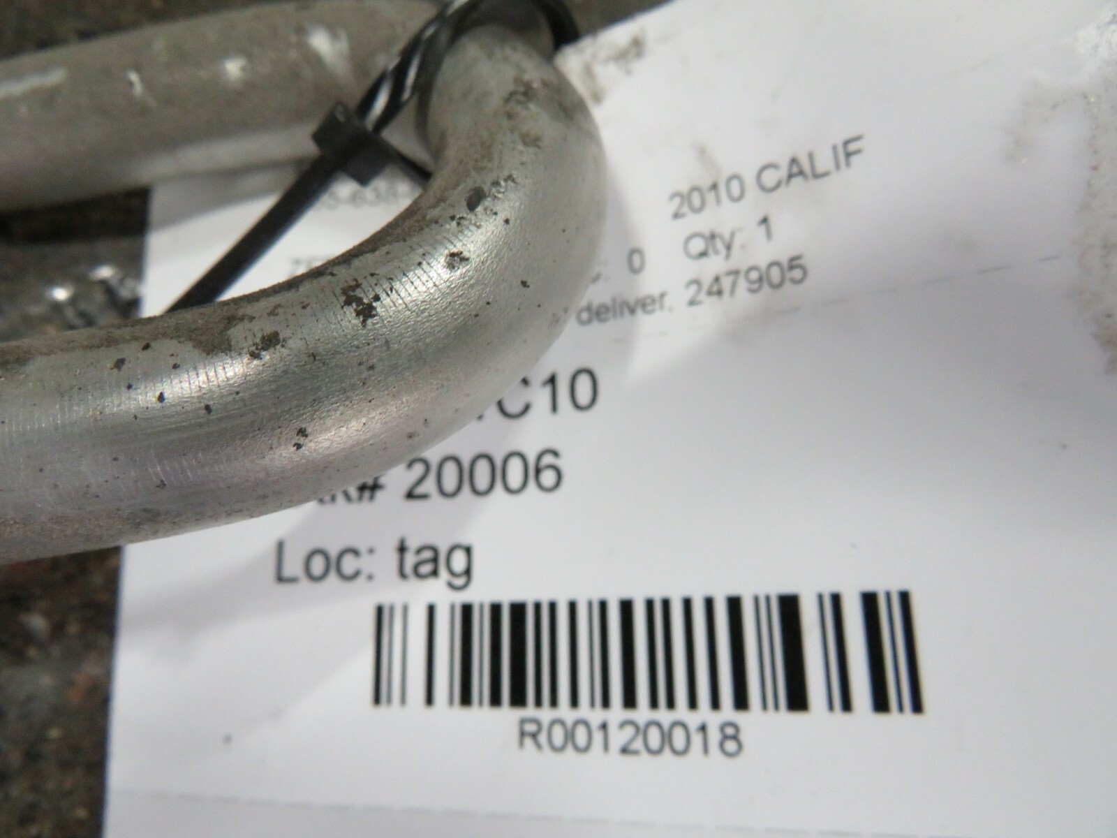 Ferrari California, Heat Exchanger Delivery Hose, P/N 247905