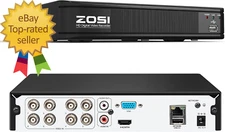 H.265+ 5MP 3K Lite CCTV DVR 8 Channel Full 1080P, AI Human Vehicle Detection, Re