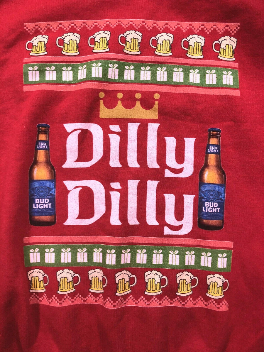 Dilly Bud Light Beer Mens Sweatshirt Medium Crewneck Christmas Gifts eBay