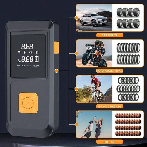 Portable Car Jump Starter & Tire Inflator, 8000mAh Air Pump, Car Battery Starter - Picture 17 of 19