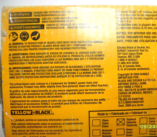 Dewalt 18 GA 1/4 Harrow crown staples - Picture 4 of 4