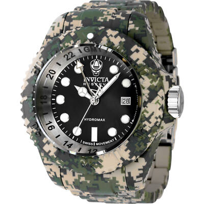 Invicta Men's Watch Reserve Quartz Black Dial Aqua Plated Bracelet Dive 40462