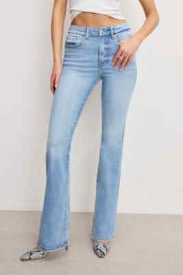 NWT Good American ALWAYS FITS GOOD CLASSIC SLIM BOOTCUT JEANS Indigo448