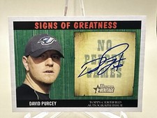 DAVID PURCEY 2005 Bowman Heritage Signs Of Greatness AUTOGRAPH #SG-DP - NM/MT