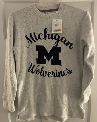 Michigan Wolverines Pressbox By Royce Apparel Women s Size S Gray Sweatshirt