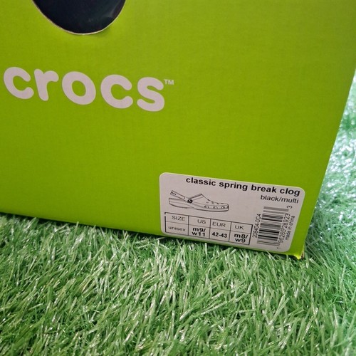 Crocs Classic Pool Party Spring Break Clog Tropical Leaves Rare M9, W11 - Picture 7 of 7