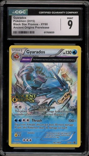 Pokemon Gyarados XY Ancient Origins Prerelease Holo Promo XY60 CGC 9 Mint