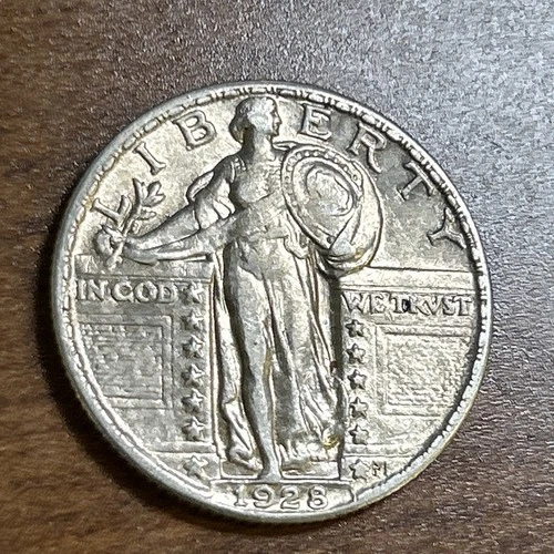 1928 Standing Liberty Silver Quarter AU