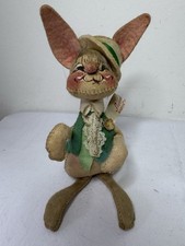 Annalee Easter Parade Boy Bunny Doll Figurine 1976 Made In USA 7” Tall BX59