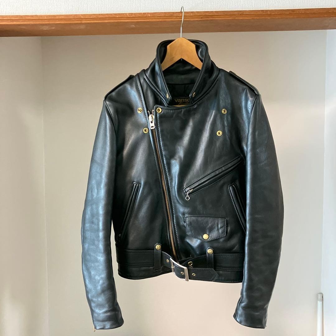 ジャケット・アウター VANSON / A-2 leather flight jacket VANSON DOUBLE RIDERS JACKET LEATHER zip pocket Men's … - Gem