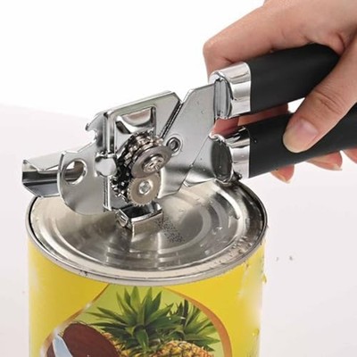 Ergonomischer manueller Dosenöffner mit rutschfestem Griff und Edelstahlklinge