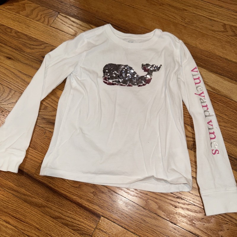 Vineyard Vines Girls Size Small (7-8) Sequin Long Sleeve