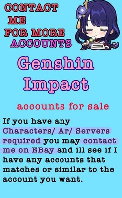 Genshin Impact | Account Ihrer Wahl| Kontaktieren Sie mich vor dem Kauf!