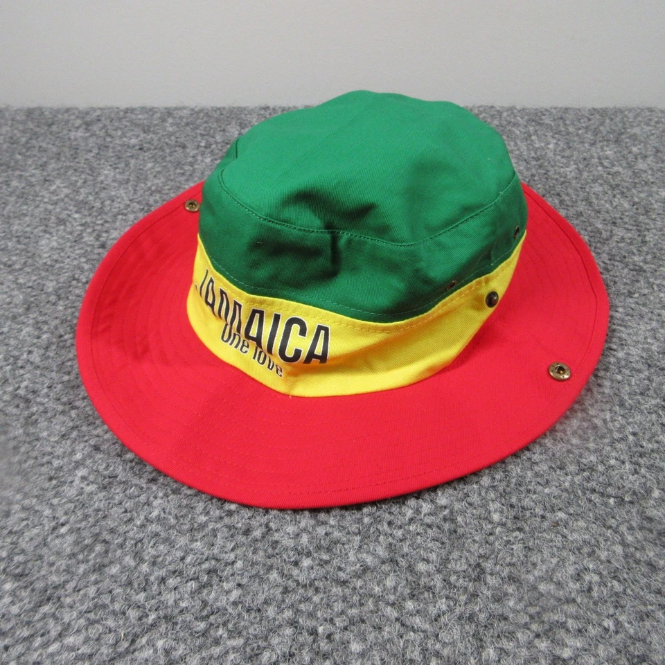 Sombrero Jamaica One Love Boonie Rojo Amarillo Verde Rasta Reggae Festival Para Hombres Foto 4 de 4