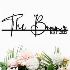 Personalized Family Name Sign Custom Metal Last Name Sign Metal Family Name Sign