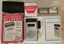 RARE Vintage Realistic Radio Shack Micro Minisette CASSETTE Recorder 14-814