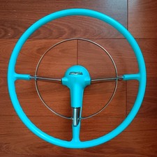 Chevrolet Bel Air 1955 1956 Original Steering Wheel Great Blue