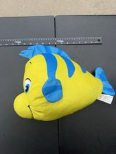 Disney The Little Mermaid Just Play Flounder Plush Stuffed Toy Stitched Eyes 14"