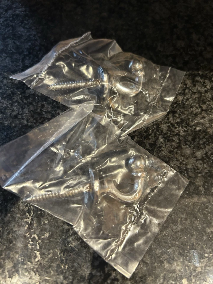 Dunelm Chrome Curtain Tie Back Hooks BN (One pair) - Image 2 of 2
