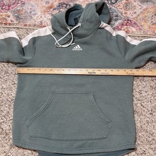 Adidas Originals Trefoil Hoodie Crop Sage Green Long Sleeve Athletic Sweatshirt