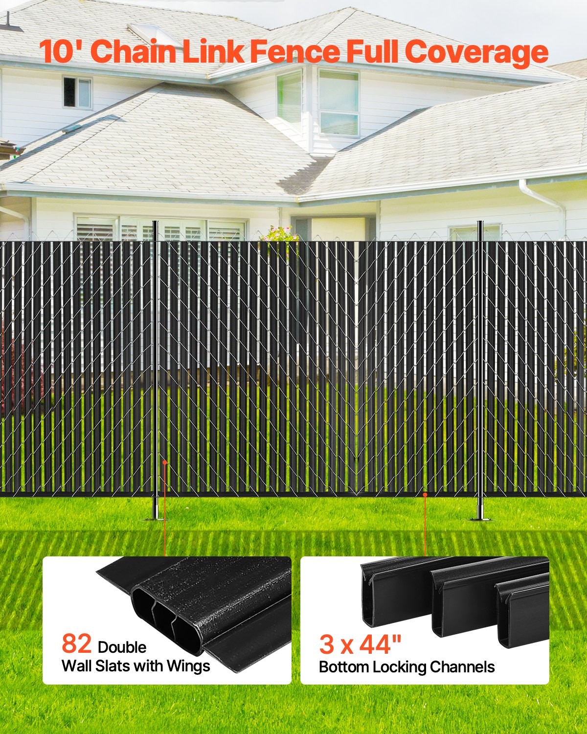 New Bottom Locking Privacy Slats, Double-Wall Vertical Bottom-Locking Slats wi