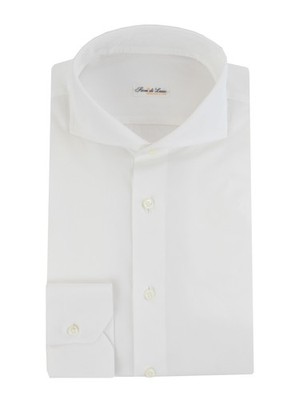 $750 Fiori Di Lusso White Super 180's Shirt - Extra Slim - (FL78261)
