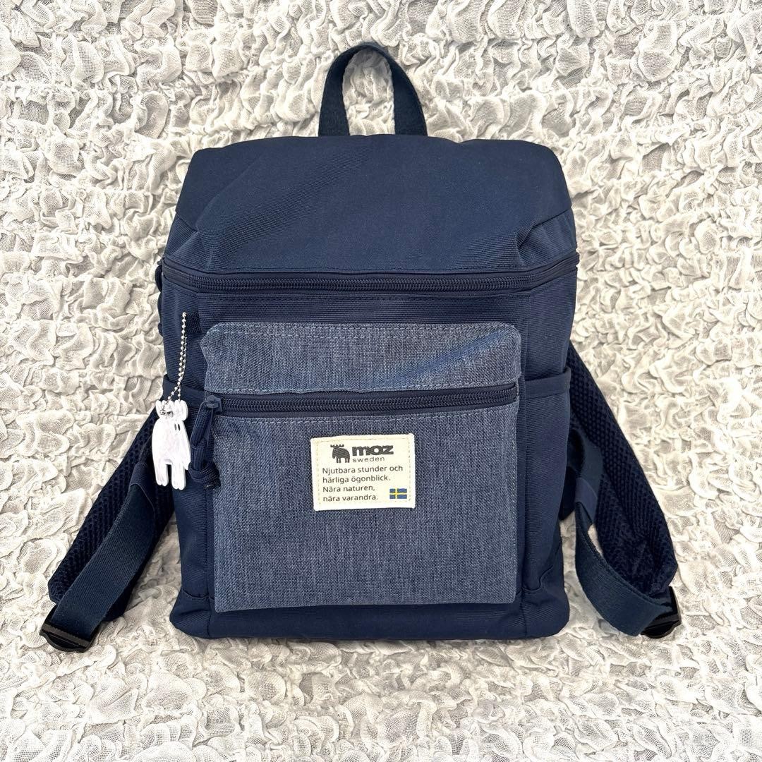 Moz Mini Backpack Navy Multifunctional Backpack - image 1
