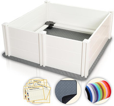 48"X 48" Whelping Box Kit for Dogs and Puppies with Rails,Suitable for Large/Med