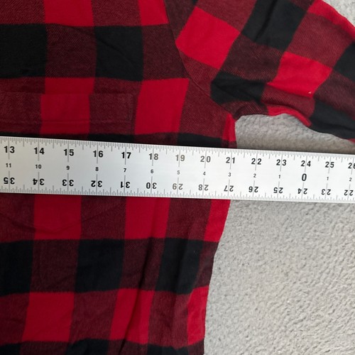 Madewell Shirt Womens Size Small Oversized Red Plaid Long Sleeve Button Up - Picture 3 of 7