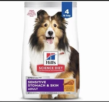 Hill's Science Diet Dry Dog Food, Adult, Sensitive Stomach & Skin, Chicken & 4