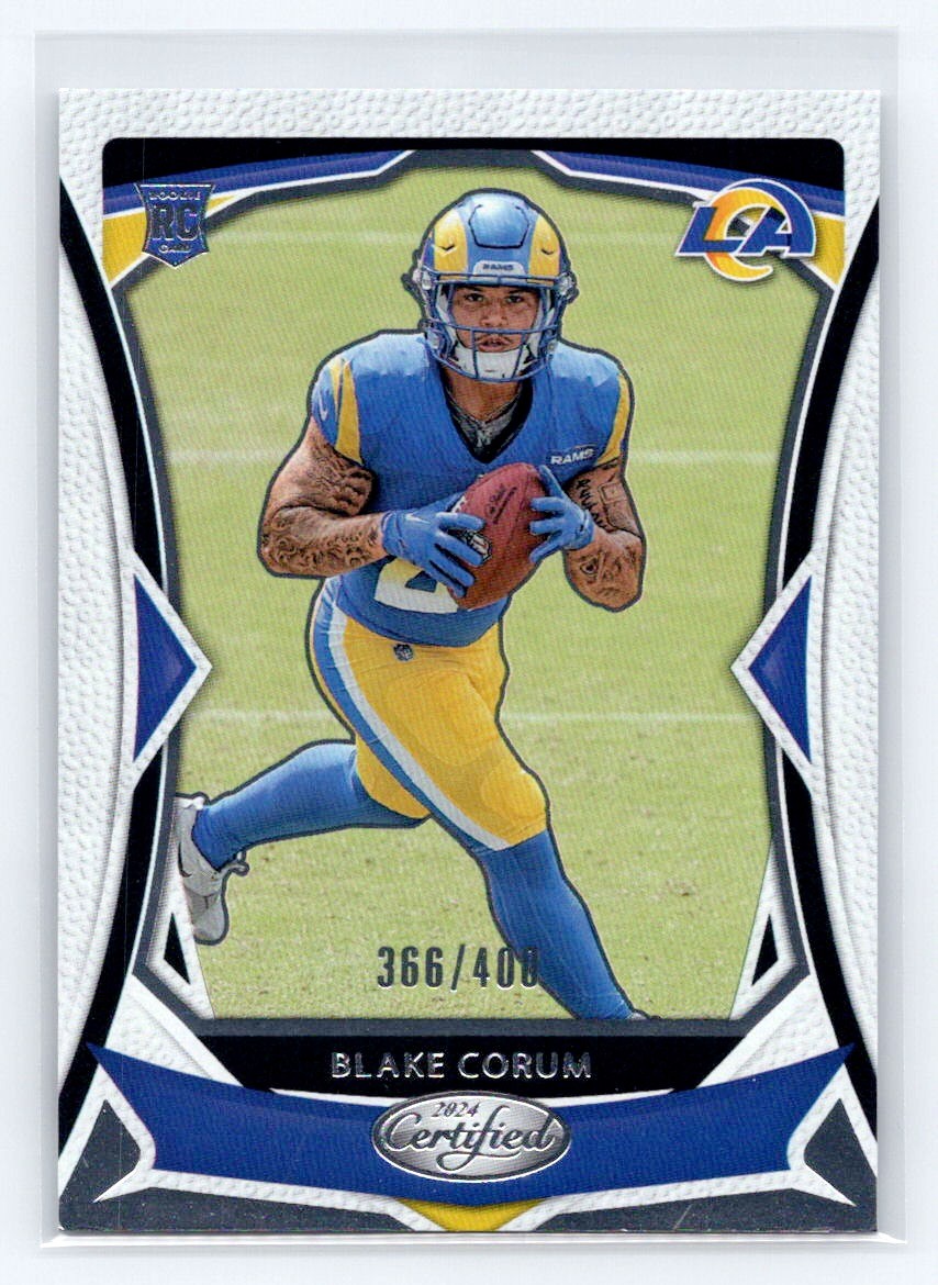 2024 Panini Certified #160 Blake Corum #/400 Rookie Los Angeles Rams