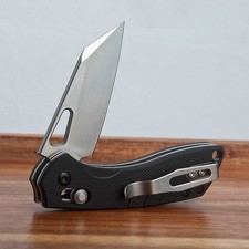 Pocket Folding Knife, D2 Steel Blade, Black G10 Handle, EDC Knife For Gifts
