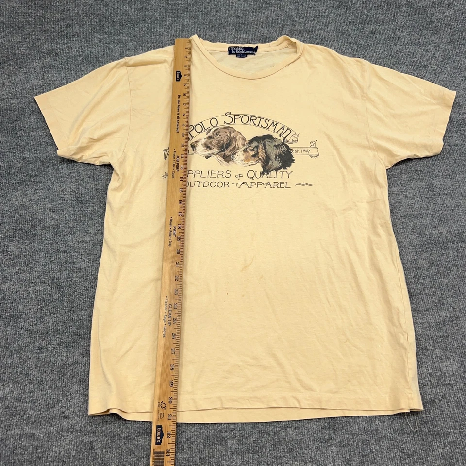 Vintage Ralph Lauren Polo Sportsman Shirt Mens L Made in USA Single Stitch 90s - Image 4 of 4