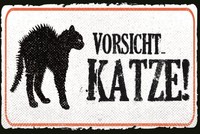 Blechschild 30X40 Cm Vorsicht Katze Schild Deko Geschenk Schild